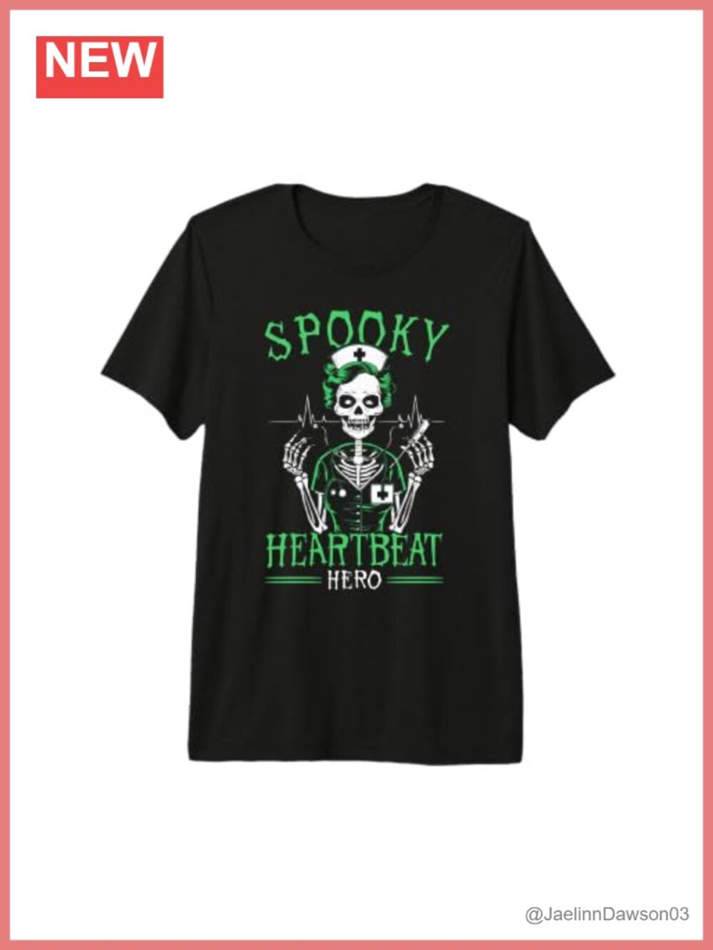 Halloween Cardiac Nurse Tri-Blend T-Shirt Crew Neck Ultra-Soft
